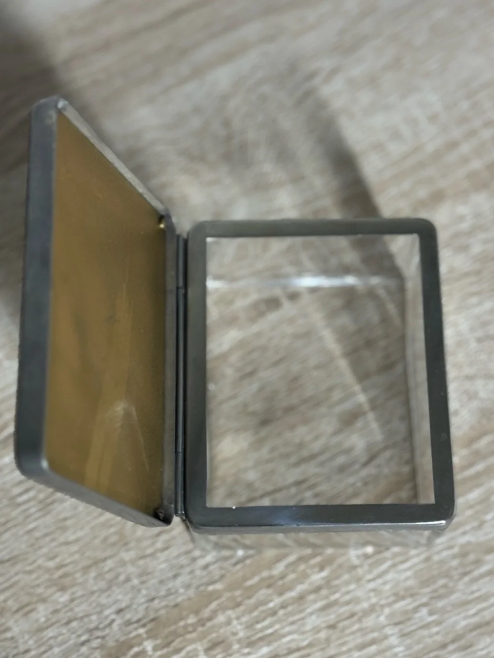 Vintage German Glass Jewelry Box Starburst Lid Trinket Box